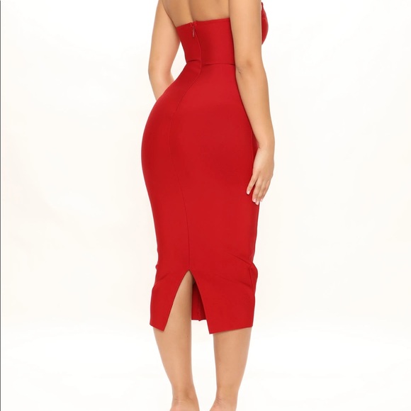 Red Body Con Dress - Picture 2 of 2